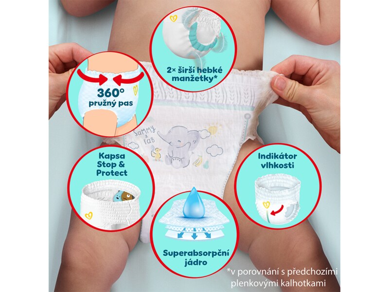 Pampers Pants Premium Care plenkové kalhotky vel.5 (11-17 kg) 102 ks