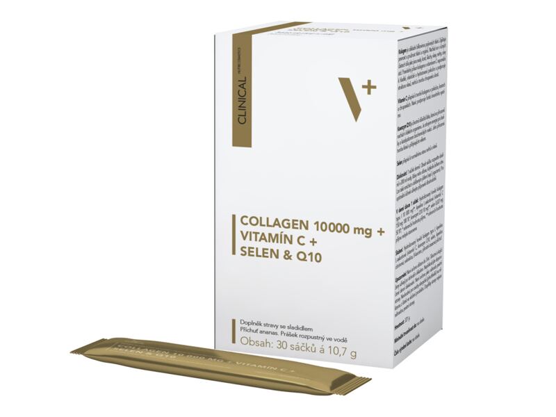 Clinical Collagen 10000 mg + vitamín C + selen + Q10 30 sáčků