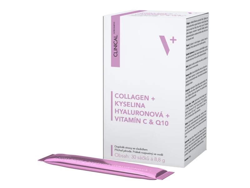 Clinical Collagen + kyselina hyaluronová + vitamín C + Q10 30 sáčků