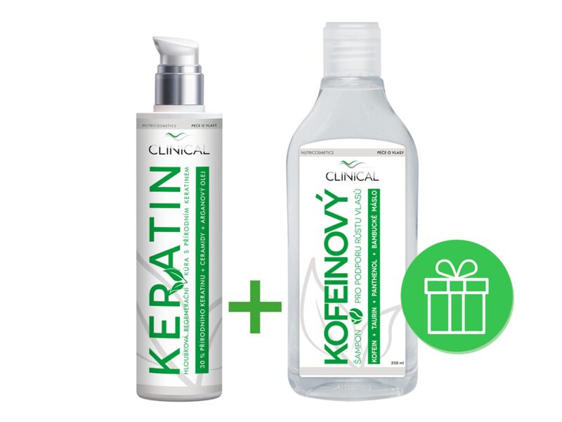 Clinical Keratin kúra 100 ml + Kofeinový šampon 250 ml