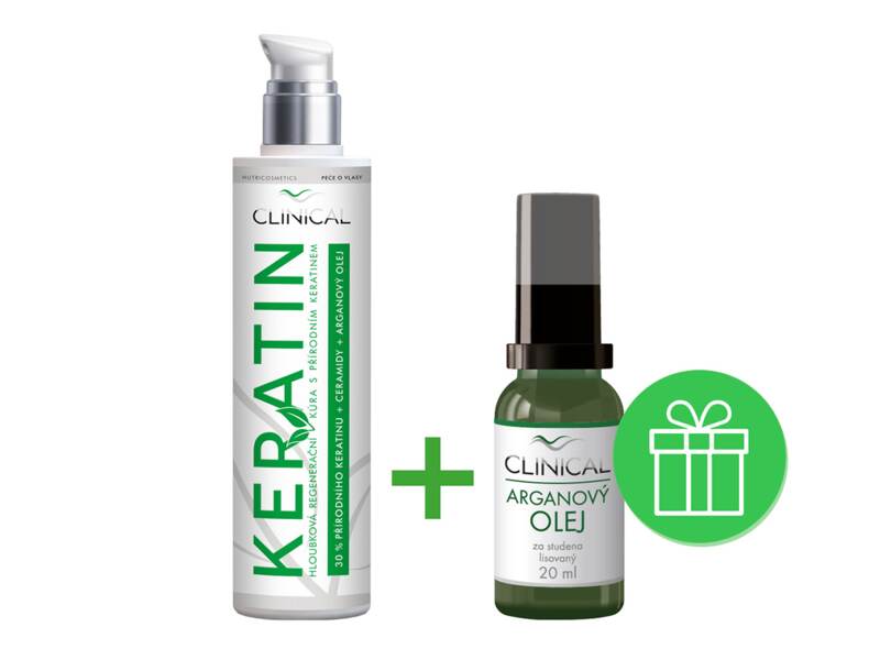 Clinical Keratin kúra 100 ml + Arganový olej 20 ml Clinical Keratin kúra 100 ml + Arganový olej 20 ml