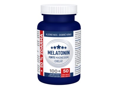 Clinical Melatonin Forte Magnesium chelát 100 tablet + 50 tablet Zdarma Clinical Melatonin Forte Magnesium chelát 100 tablet + 50 tablet Zdarma