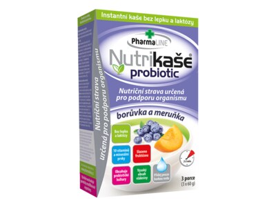 Nutrikaše probiotic Borůvka a meruňka (3x60 g) 180 g