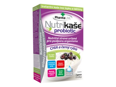 Nutrikaše probiotic Chia a černý rybíz (3x60 g) 180 g