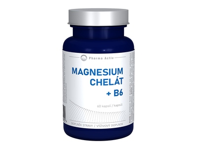 Pharma Activ Magnesium chelát + B6 60 kapslí Pharma Activ Magnesium chelát + B6 60 kapslí