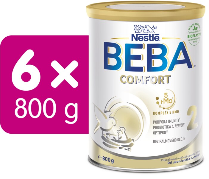Beba Comfort 2 5HMO pokračovací kojenecké mléko 6x800 g