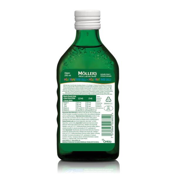 Mollers Omega 3 Můj první rybí olej 250 ml Mollers Omega 3 Můj první rybí olej 250 ml