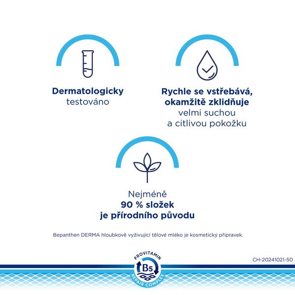 Bepanthen Derma Hloubkově vyživující tělové mléko 200 ml Bepanthen Derma Hloubkově vyživující tělové mléko 200 ml