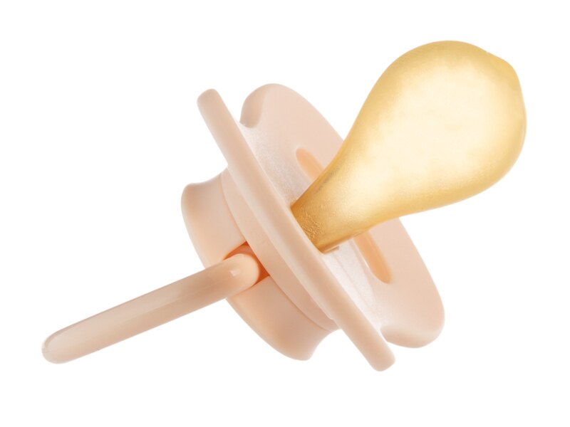 Canpol babies Dudlík kaučukový třešinka Nude 0-6m 1 ks krémový