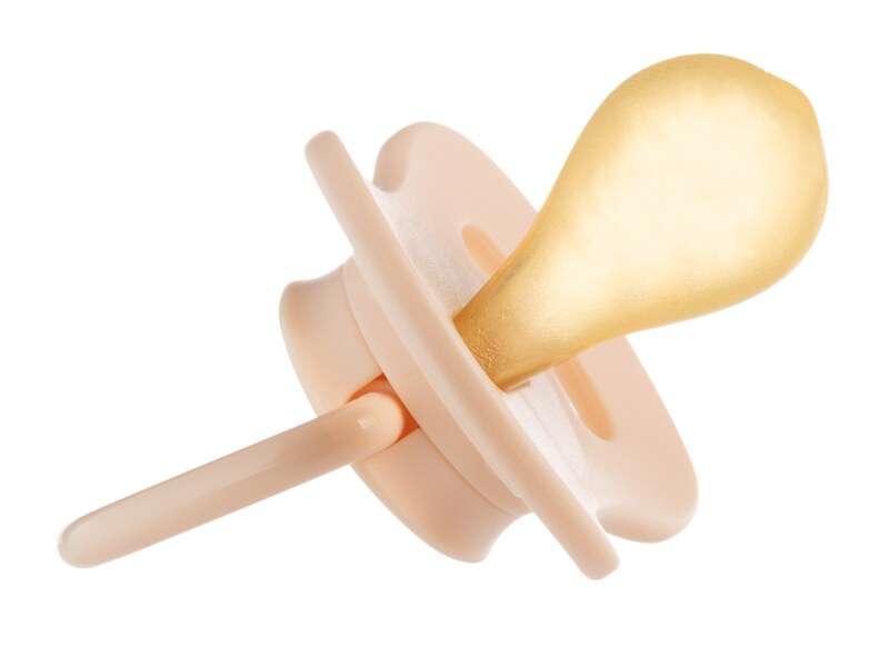 Canpol babies Dudlík kaučukový třešinka Nude 6-18m 1 ks krémový