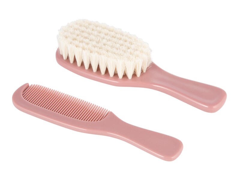 Canpol babies Hřeben a kartáč přírodní měkký Gold růžový