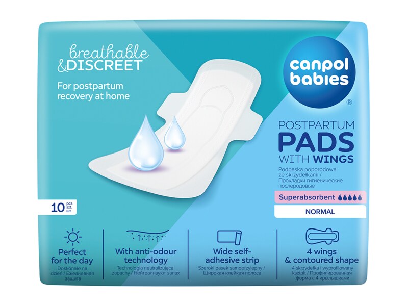 Canpol babies Poporodní vložky s křidélky denní 10 ks