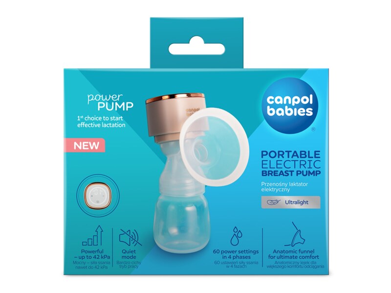 Canpol babies Přenosná elektrická odsávačka mateřského mléka PowerPump