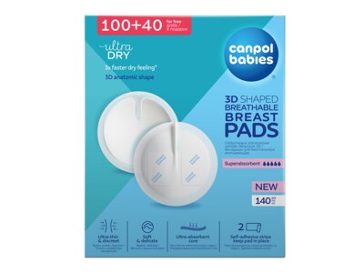 Canpol babies Tvarované prodyšné vložky do podprsenky 3D 100+40 ks   