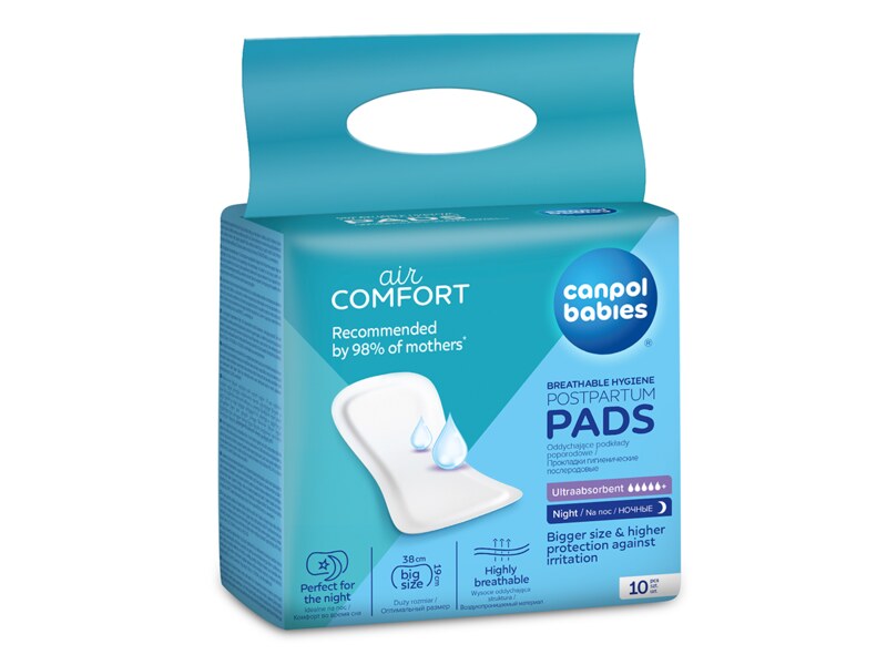 Canpol babies Vysoce absorpční tvarované vložky po porodu noční 10 ks Canpol babies Vysoce absorpční tvarované vložky po porodu noční 10 ks