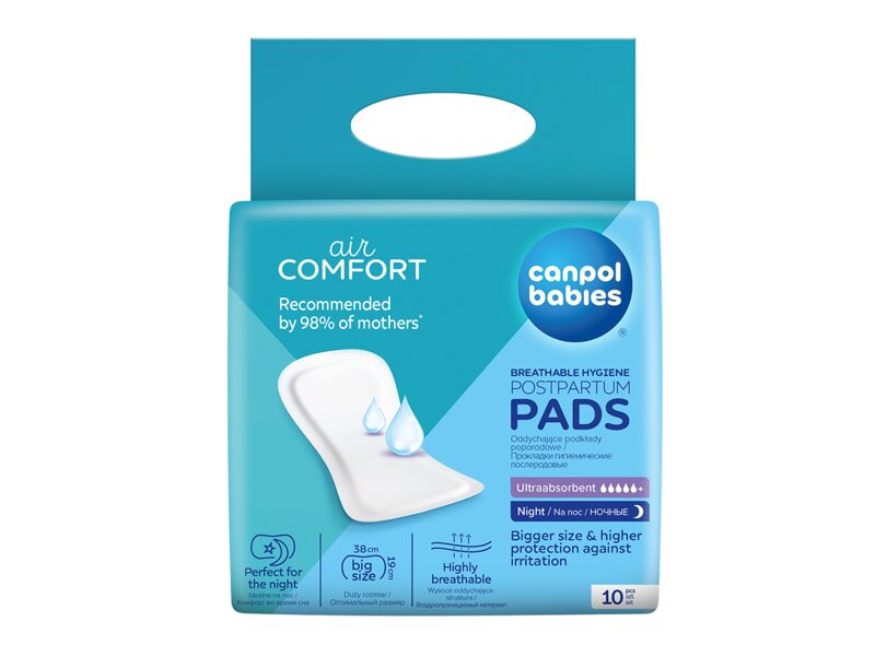 Canpol babies Vysoce absorpční tvarované vložky po porodu noční 10 ks Canpol babies Vysoce absorpční tvarované vložky po porodu noční 10 ks