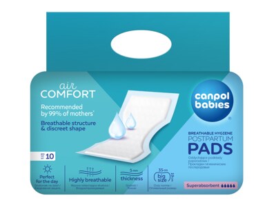Canpol babies Vysoce absorpční tvarované vložky po porodu 10 ks