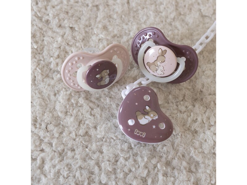 Lovi Dudlík silikonový dynamický Night&Day 6-18m holka 2 ks