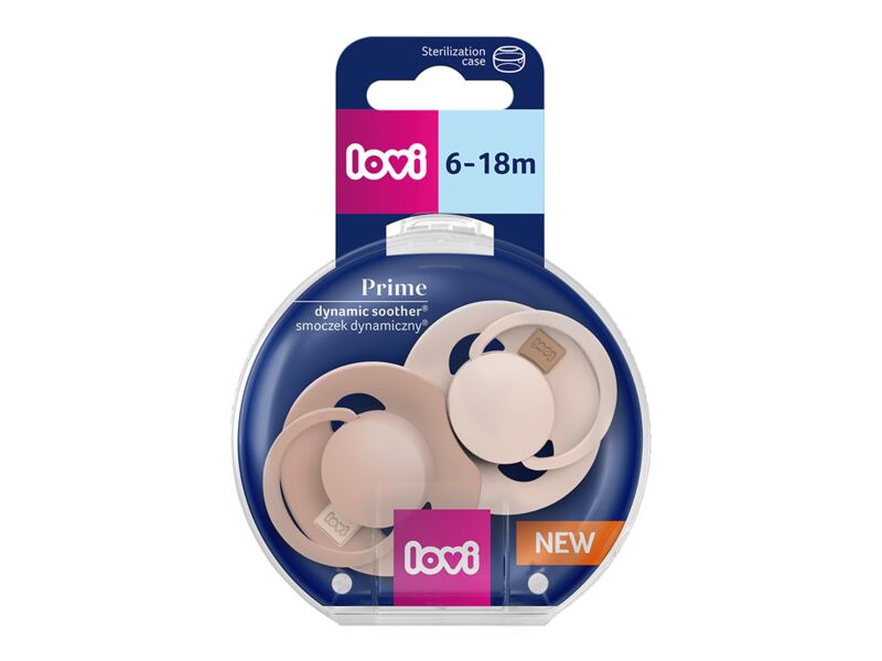 Lovi Dudlík silikonový dynamický Prime 6-18m Nude/Blush 2 ks