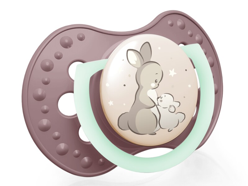 Lovi Dudlík silikonový dynamický Night&Day 18m+ holka 2 ks