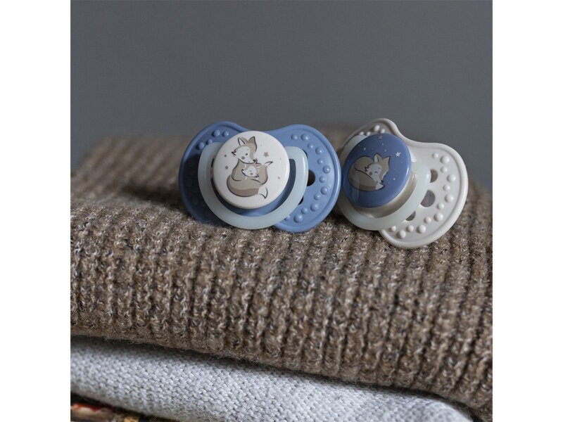 Lovi Dudlík silikonový dynamický Night&Day 18m+ kluk 2 ks