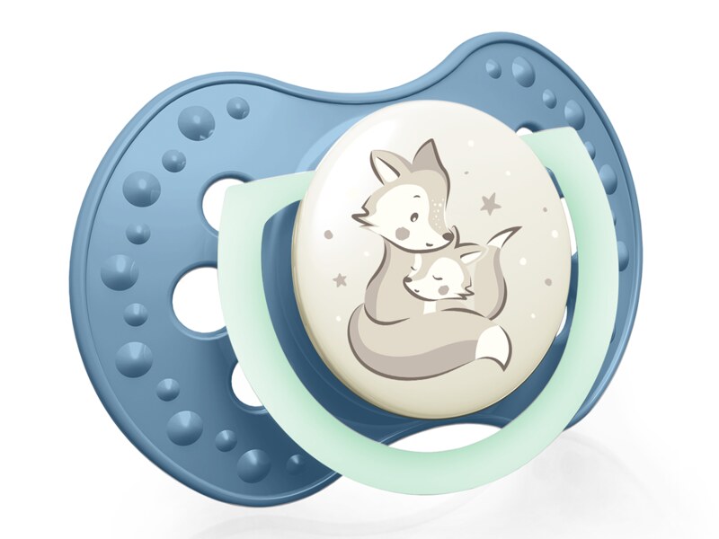 Lovi Dudlík silikonový dynamický Night&Day 18m+ kluk 2 ks