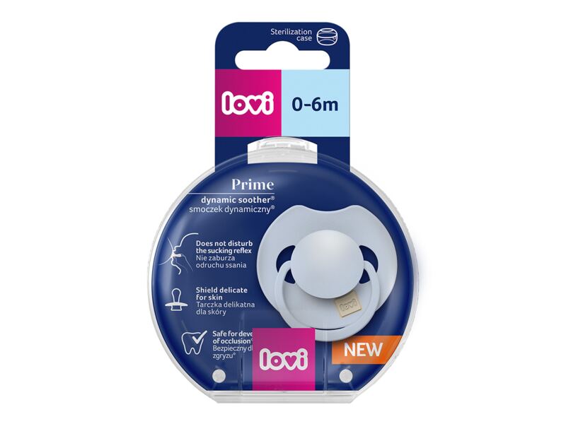 Lovi Dudlík silikonový dynamický Prime 0-6m Baby Blue 1 ks