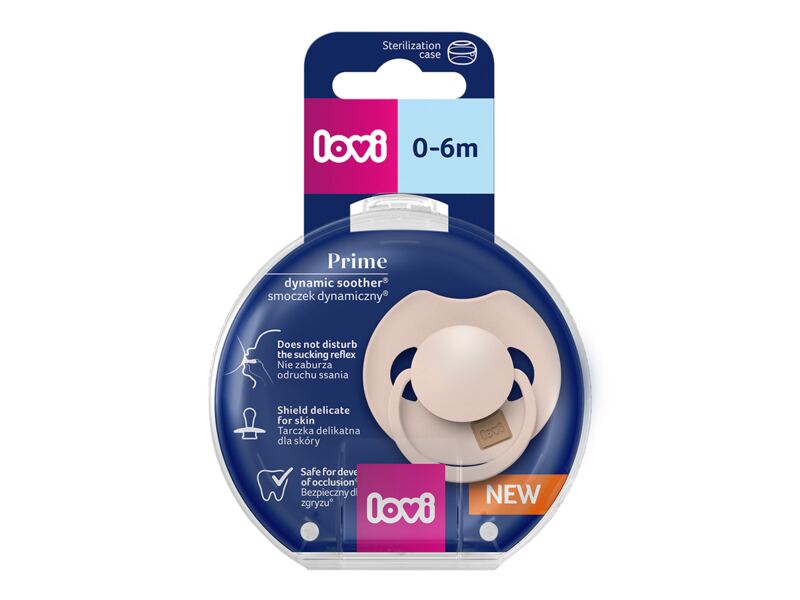 Lovi Dudlík silikonový dynamický Prime 0-6m Nude 1 ks 