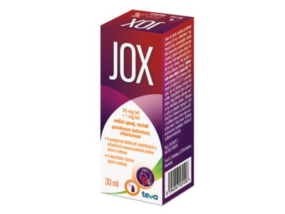 Jox 85 mg/ml+1 mg/ml orální sprej 30 ml Jox 85 mg/ml+1 mg/ml orální sprej 30 ml