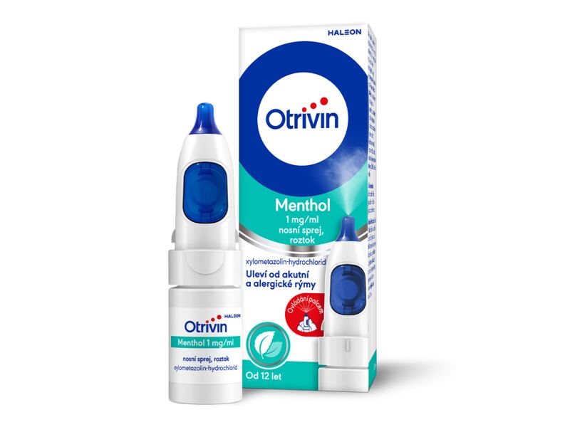 Otrivin Menthol 1 mg/ml nosní sprej 10 ml Otrivin Menthol 1 mg/ml nosní sprej 10 ml