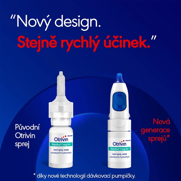 Otrivin Menthol 1 mg/ml nosní sprej 10 ml Otrivin Menthol 1 mg/ml nosní sprej 10 ml