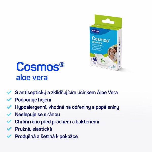 Cosmos Náplast s aloe vera 6 cm x 0,5 m 1 ks