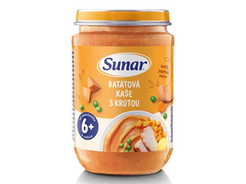 Sunar příkrm Batátová kaše s krůtou 6m+ 190 g