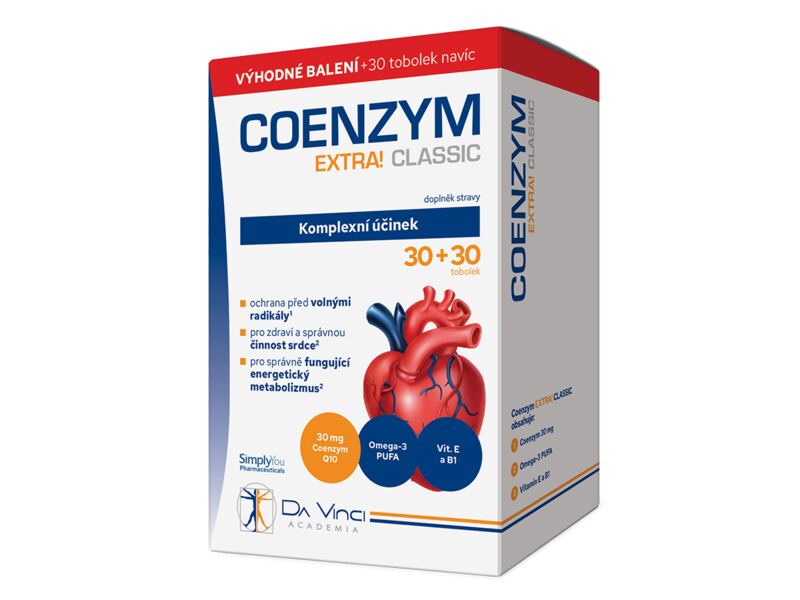 Coenzym Extra! Classic 30 mg DaVinci Academia 30+30 tobolek