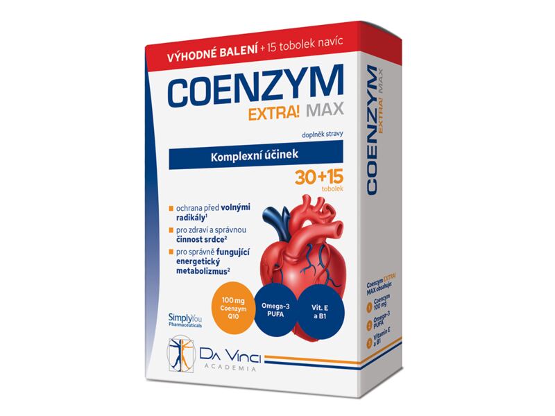 Coenzym Extra! Max 100 mg DaVinci Academia 30+15 tobolek
