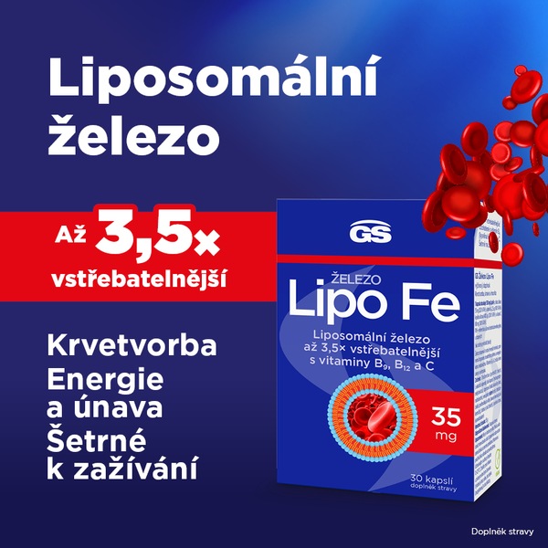 GS Železo Lipo Fe 30 kapslí GS Železo Lipo Fe 30 kapslí