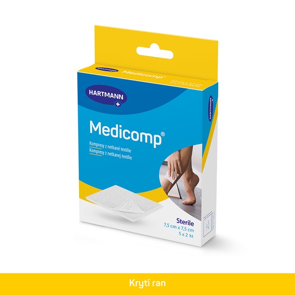 Medicomp kompres sterilní 7,5x7,5 cm 10 ks