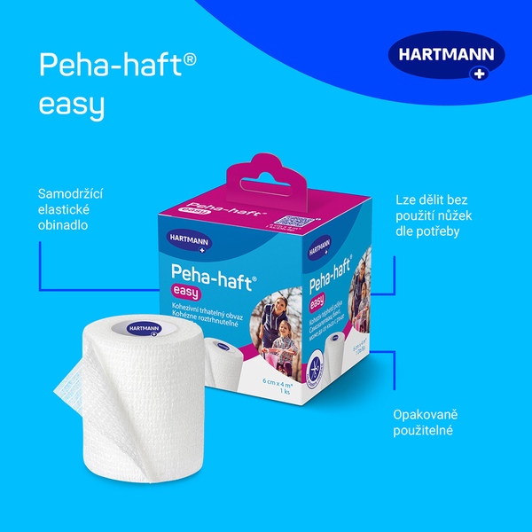 Peha-Haft Easy Kohezivní fixační obinadlo 6 cm x 4 m 1 ks
