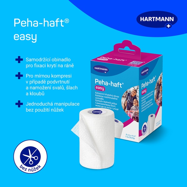 Peha-Haft Easy Kohezivní fixační obinadlo 8 cm x 4 m 1 ks
