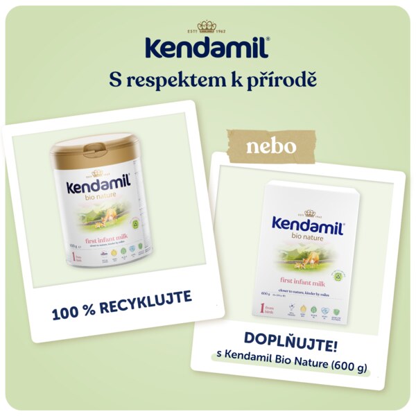 Kendamil Nature BIO 1 Počáteční kojenecké mléko 0-6 m 2x300 g