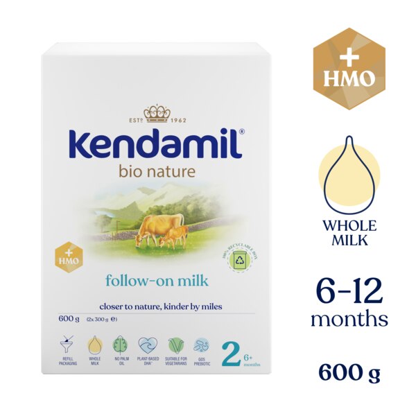 Kendamil Nature BIO 2 HMO+ Pokračovací kojenecké mléko 6-12 m 2x300 g