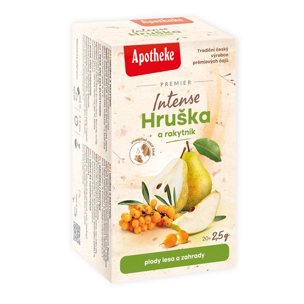 Apotheke Premier Intense Hruška a rakytník nálevové sáčky 20 x 2,5 g Apotheke Premier Intense Hruška a rakytník nálevové sáčky 20 x 2,5 g
