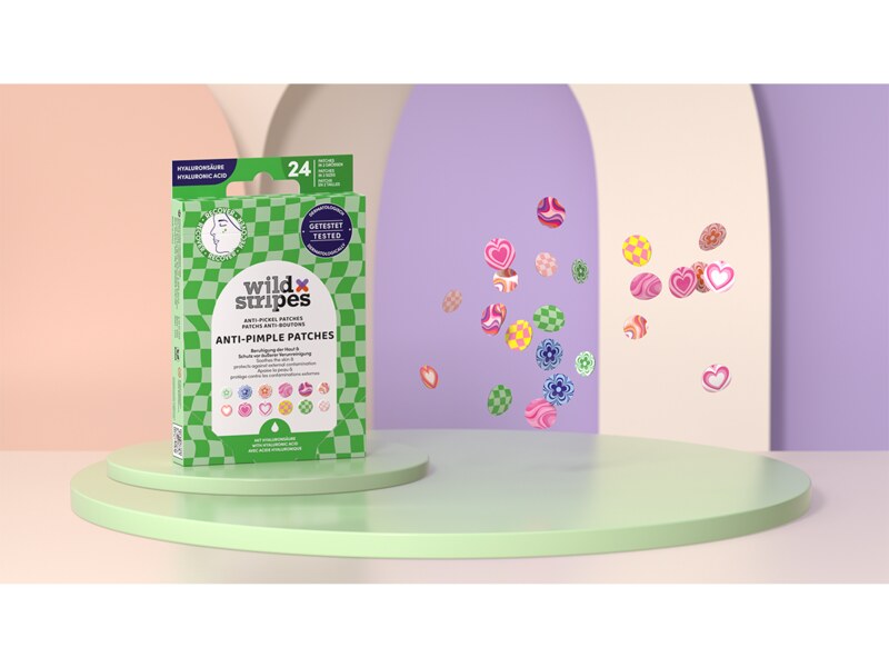 Wild Stripes Náplasti na akné s kyselinou hyaluronovou Groovy protect 24 ks