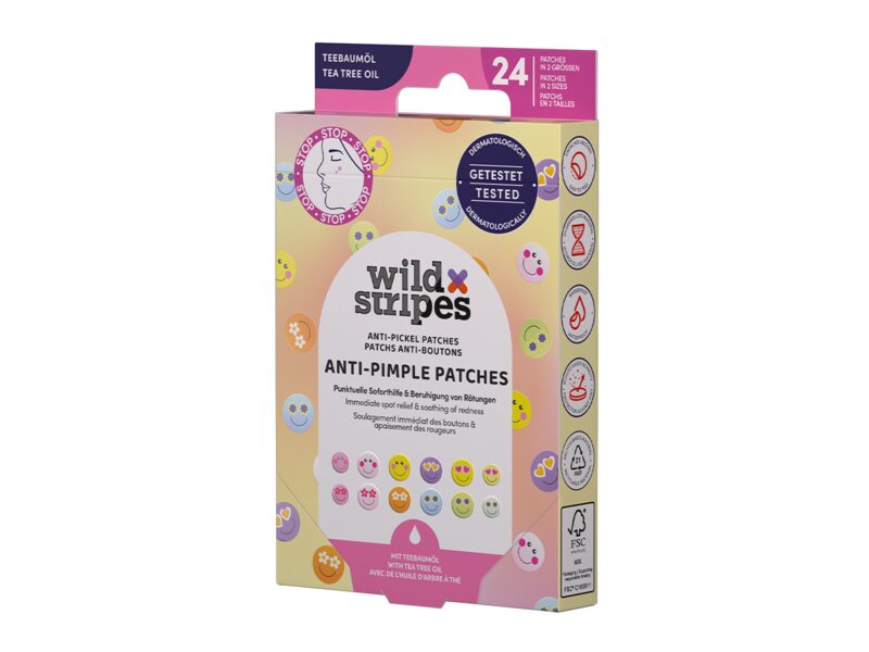 Wild Stripes Náplasti na akné s tea tree olejem Smile prevent 24 ks Wild Stripes Náplasti na akné s tea tree olejem Smile prevent 24 ks