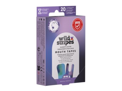 Wild Stripes Náplasti na ústa pro podporu nosního dýchání Sunset 20 ks