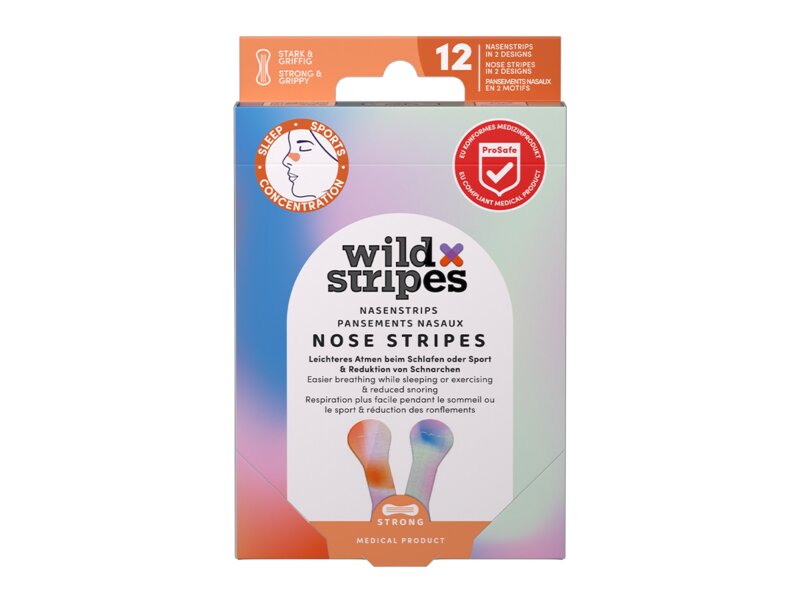 Wild Stripes Náplasti na nos pro lepší kvalitu spánku Sunrise 12 ks