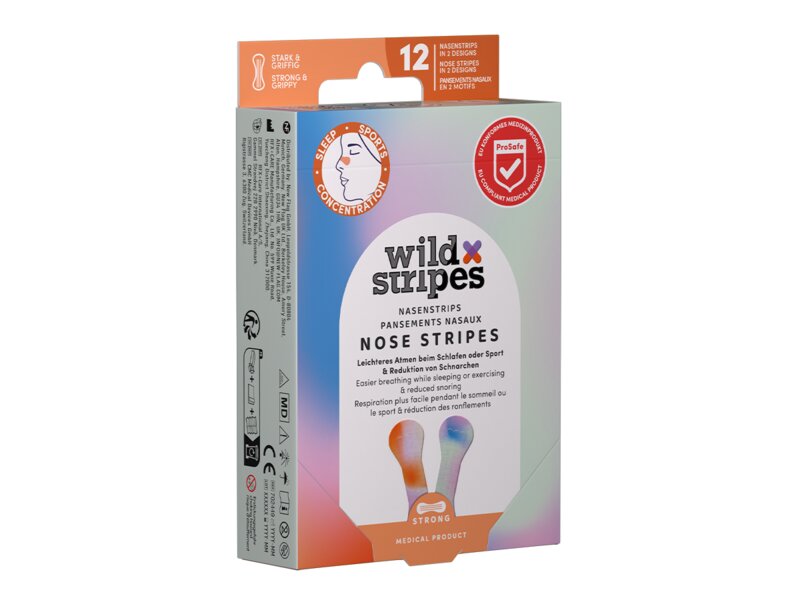 Wild Stripes Náplasti na nos pro lepší kvalitu spánku Sunrise 12 ks