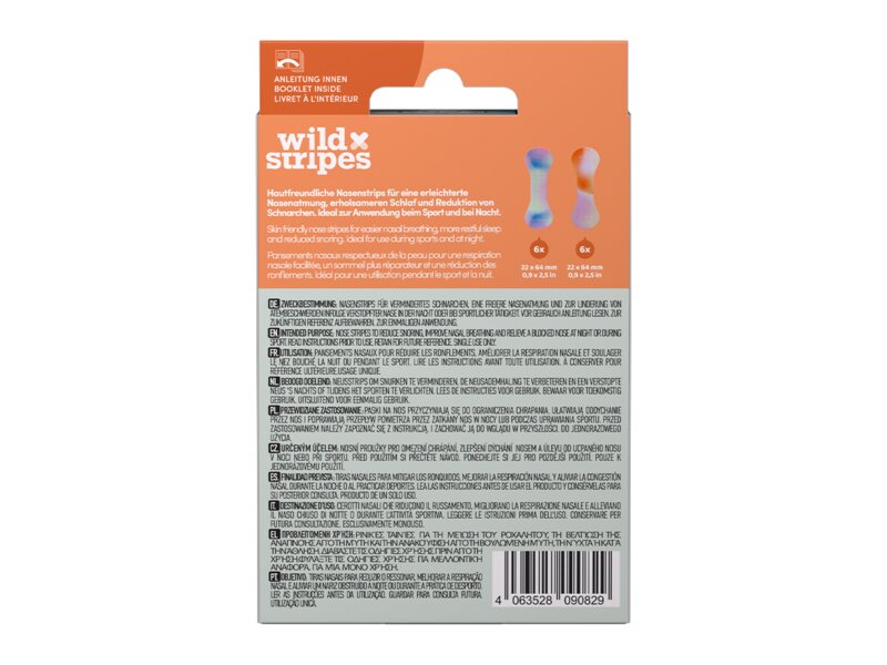 Wild Stripes Náplasti na nos pro lepší kvalitu spánku Sunrise 12 ks