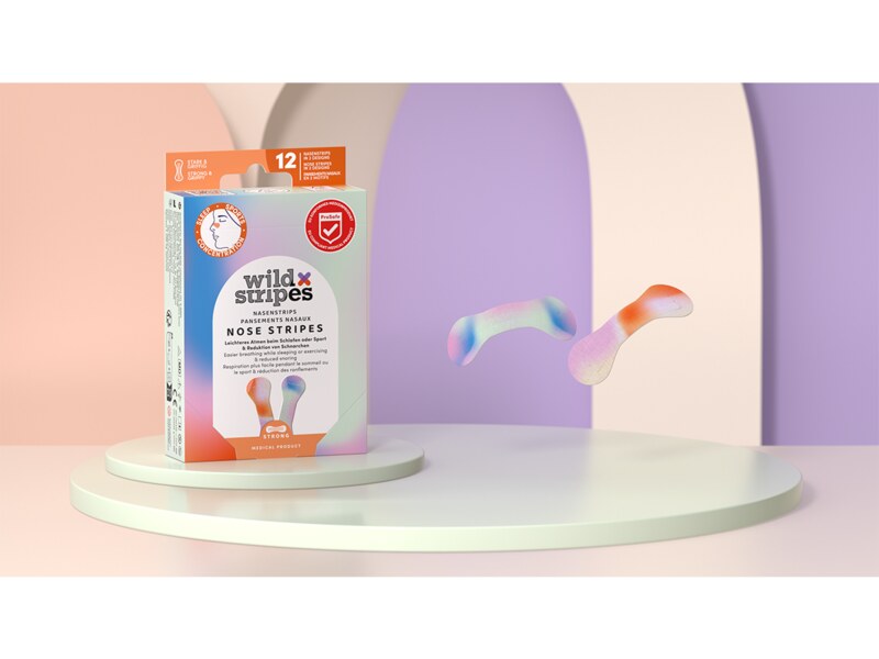Wild Stripes Náplasti na nos pro lepší kvalitu spánku Sunrise 12 ks