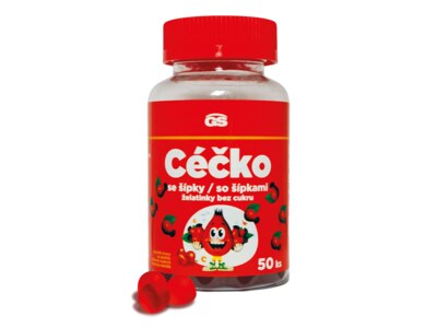 GS Céčko se šípky bez cukru želatinky 50 ks